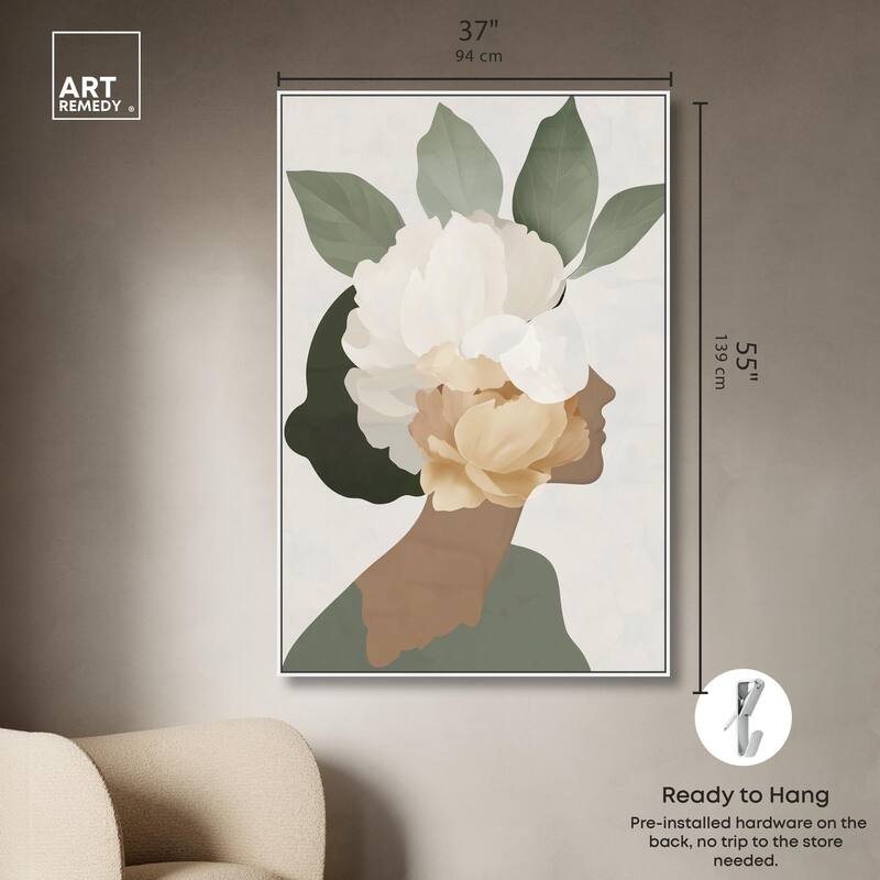 Floral Headpiece II Canvas by Art Remedy
