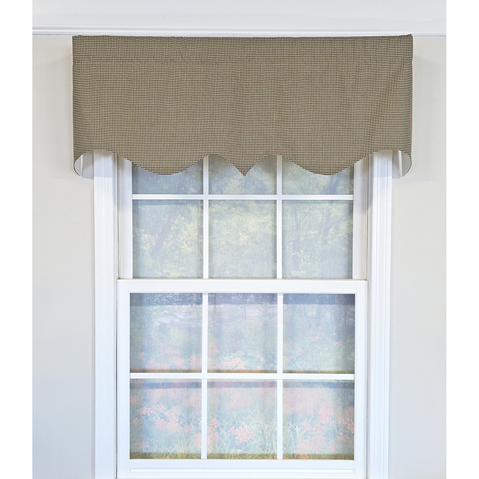 RLF Home Palermo Pin Check Regal Valance