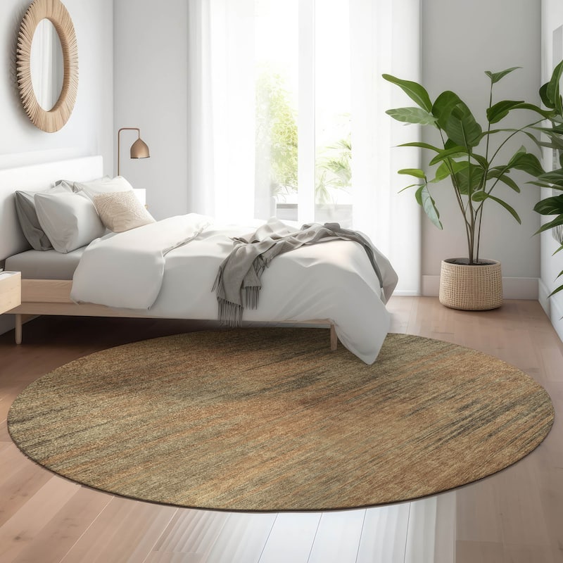 Premium Washable Super Soft Solid Ombre Mayfield Rug - Terracotta - 8' x 8'