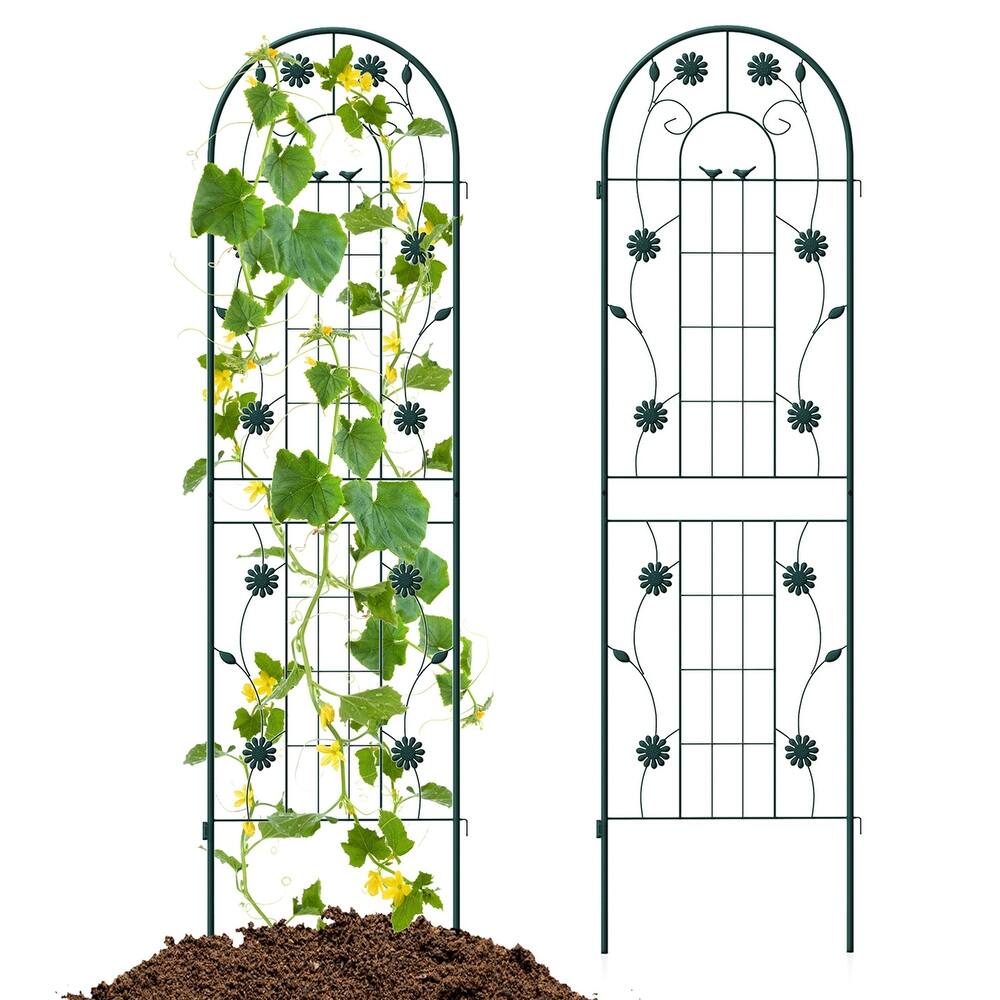 Costway 2 Pack Rustproof Metal Garden Trellis 71" x 20" Wire Lattice - See Details
