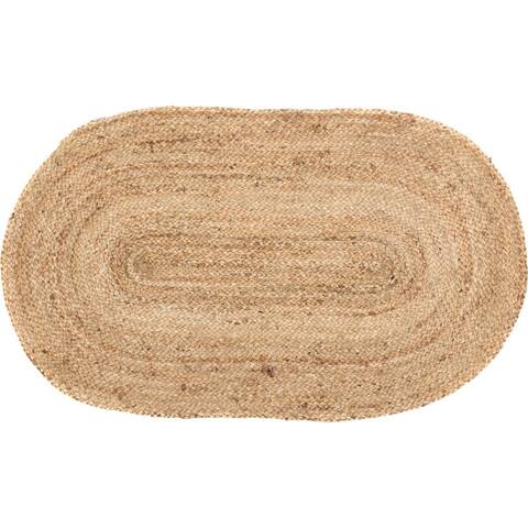 Natural Jute Rug Oval w/ Pad 20x30 - 20" x 30" Oval