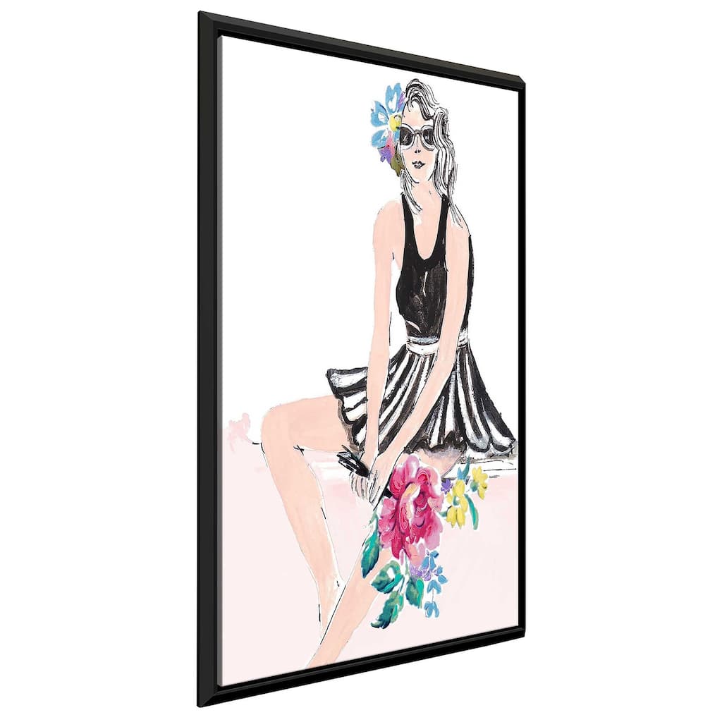 "Pink Pop Girl" Print on Floating Canvas