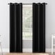 preview thumbnail 47 of 105, Sun Zero Cyrus Thermal Total Blackout Grommet Curtain Panel, Single Panel 40 x 63 - Black