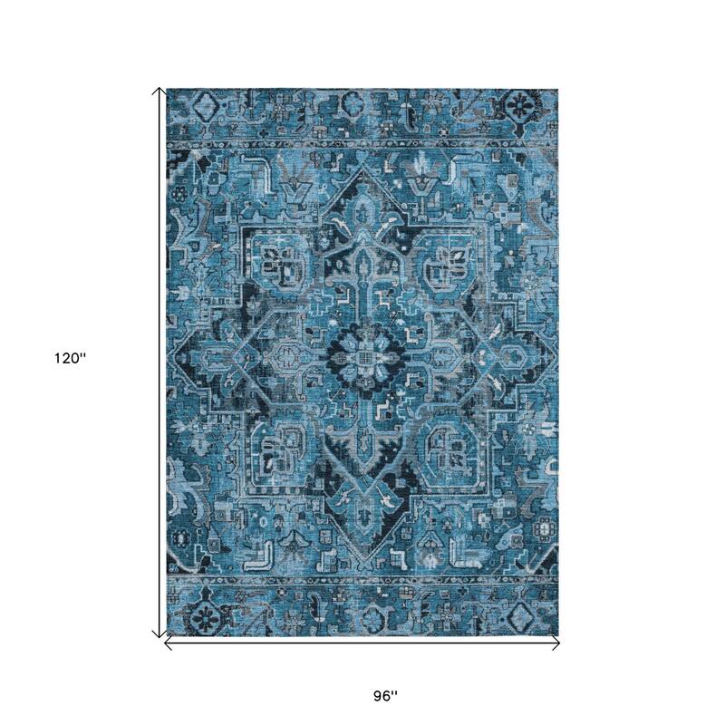 Beto Oriental Weather Resistant Refined Traditional Outdoor Rug