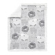 preview thumbnail 3 of 2, Lambs & Ivy Little Sheep Gray/White Luxury Minky and Sherpa Baby Blanket