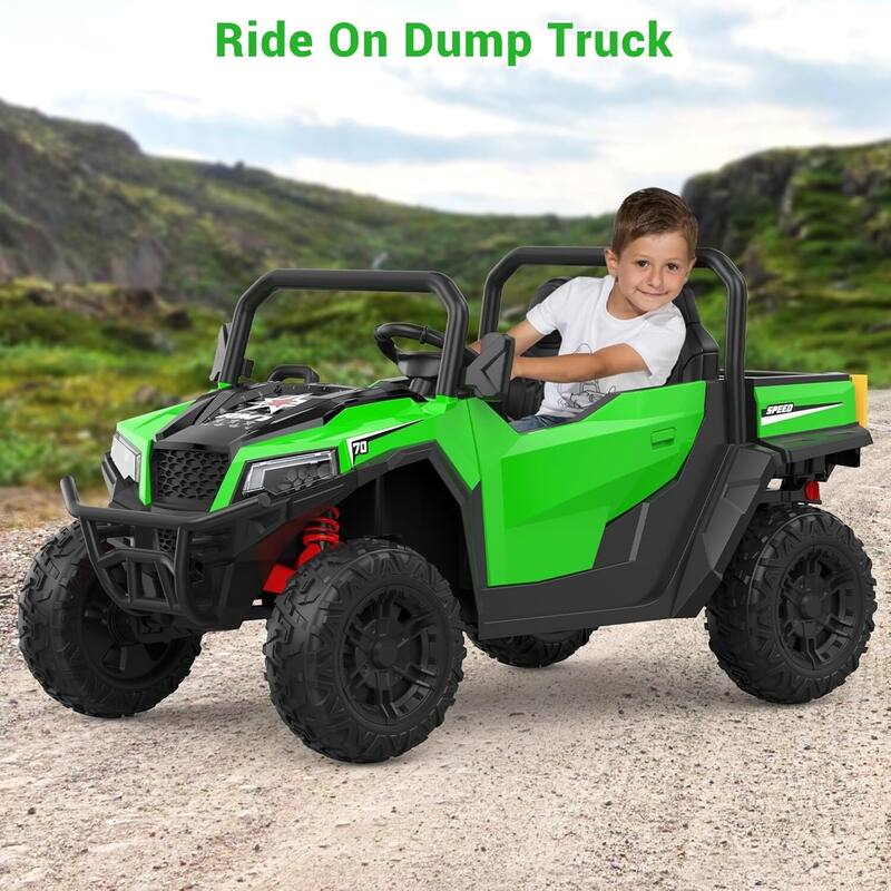 Electric 24V Ride on Dump Truck Toy with Remote for Kids Best Gift