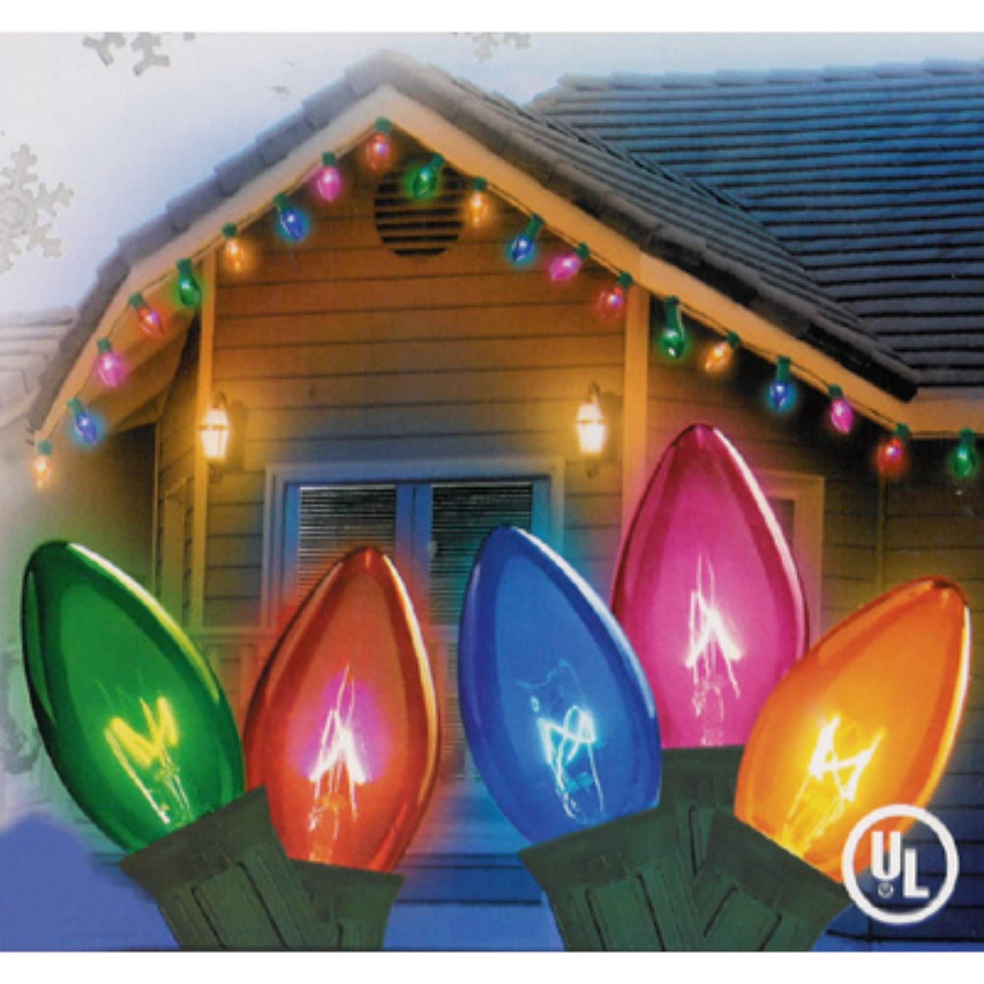 25 Count Multi Color C7 Christmas Light Set 24ft Green Wire On Sale Bed Bath Beyond 16561753