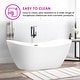 preview thumbnail 34 of 53, Vanity Art 71" X 32" White Acrylic Freestanding Air Bubble Soaking Bathtub with UPC Certified Overflow and Pop-up Drain