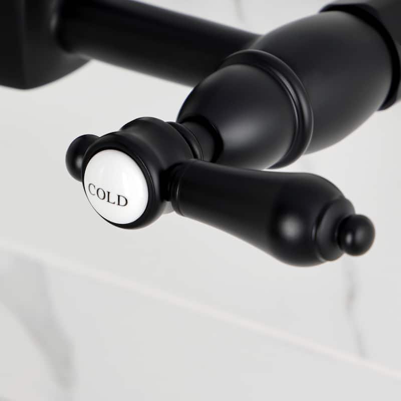 Heirloom Two-Handle 2-Hole Wall Mount Bridge Kitchen Faucet