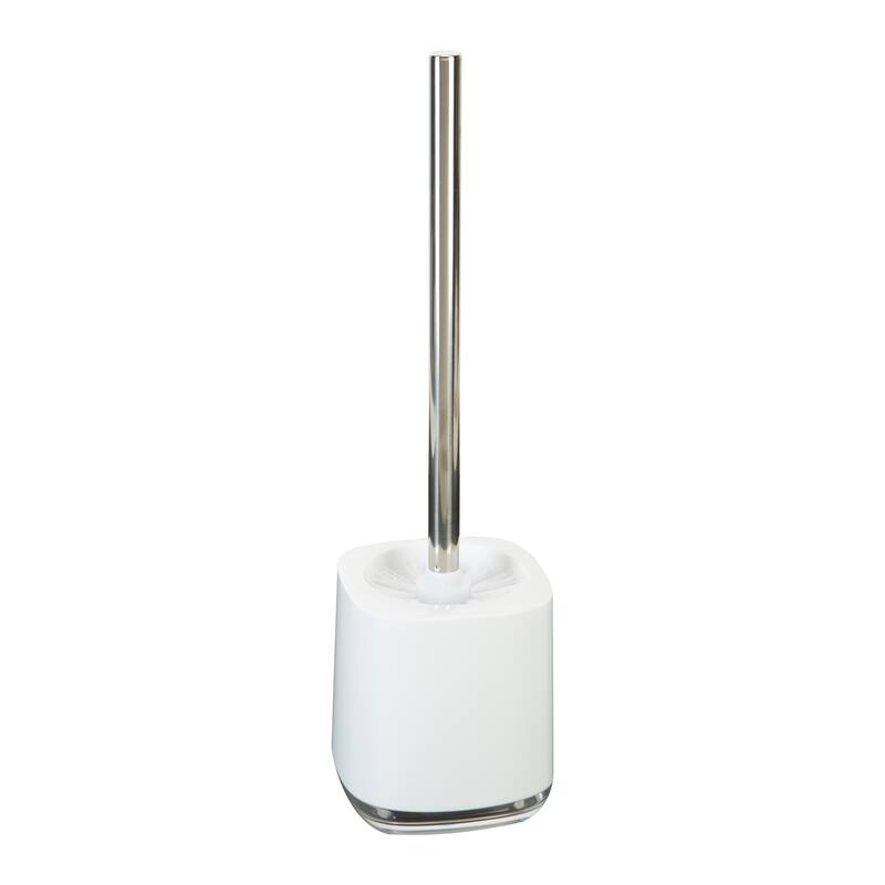 Bath Bliss Luxury Toilet Brush Holder in White - 4" x 4" x 15"