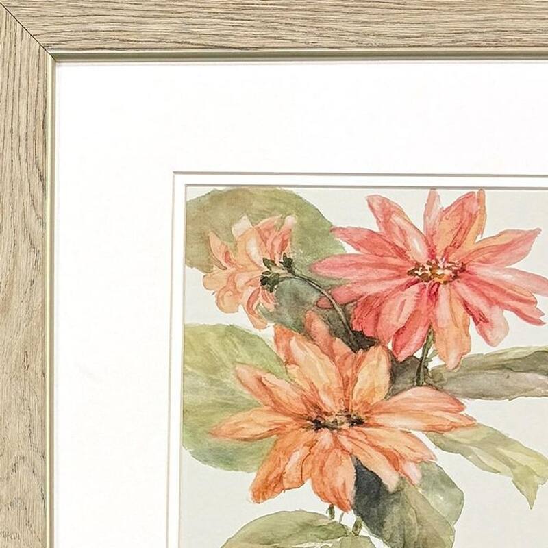 HomeRoots Set Of Two Just Peachy Brown Framed Wall Art