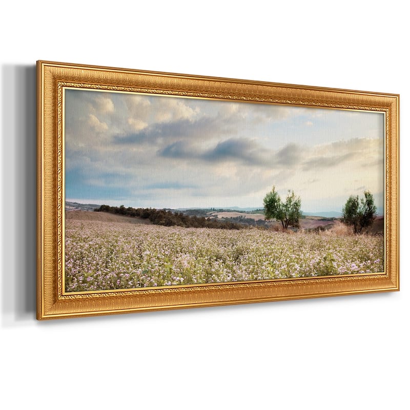 Tuscan Wildflowers Premium Framed Canvas- Ready to Hang