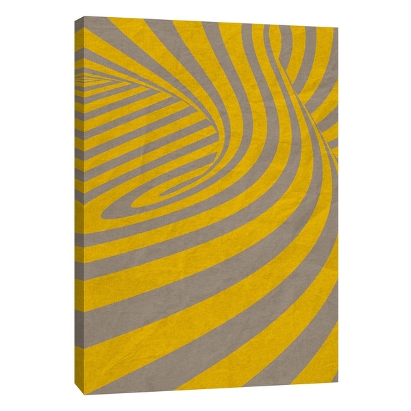 PTM Images 9-109008 PTM Canvas Collection 10" x 8" - "Yellow Swirls D" Giclee Abstract Art Print on Canvas