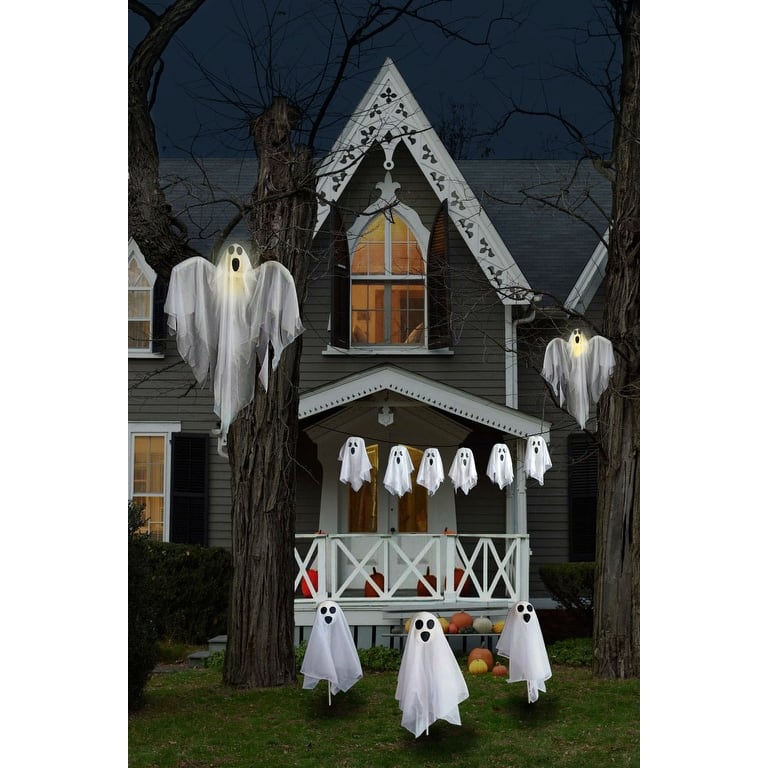 6-Piece Ghost Family Halloween Porch Display Decoration Set