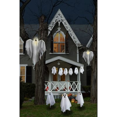 Lighted Ghost Family Halloween Decorations - 6-Piece