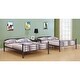 preview thumbnail 1 of 6, Gunmetal Full over Full Metal Bunk Bed with Fence for Kids Gunmetal