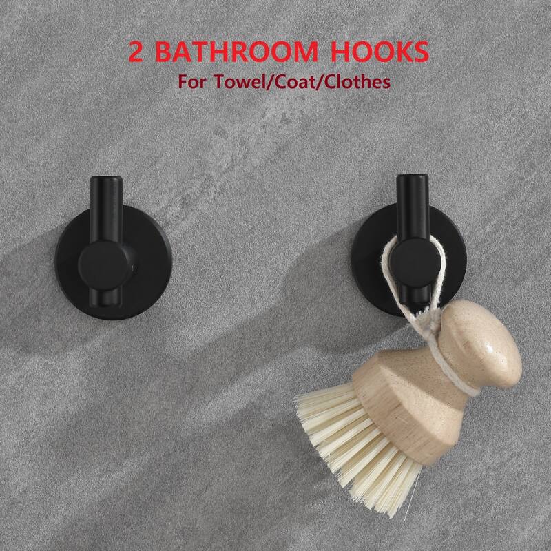 6 Piece Aluminum Bathroom Towel Rack Set Wall Mount