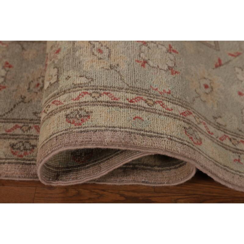 Earth Tone Oushak Oriental Area Rug Hand-Knotted Wool Carpet - 6'9" x 9'10"