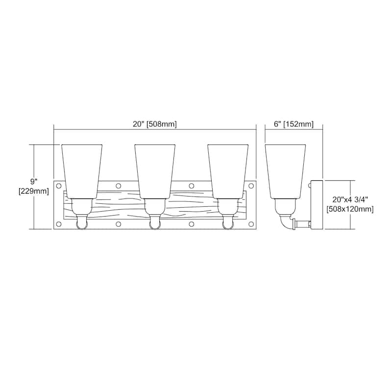 Elk Home Platform Weathered Zinc Glass Vanity Light