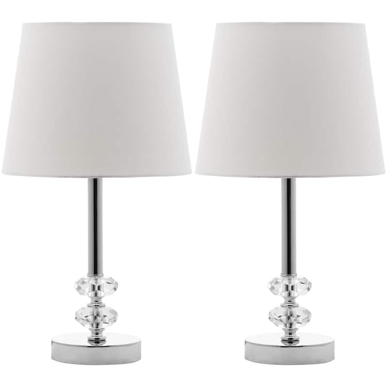 SAFAVIEH Lighting Andria 16-inch Grey Shade Crystal Orb Table Lamp (Set of 2) - 9"x9"x16" - 9"W x 9"D x 16"H