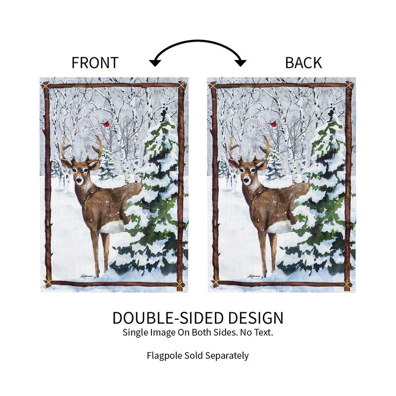 12.5 in. x 18 in. Winter's Whisper Garden Strie Flag