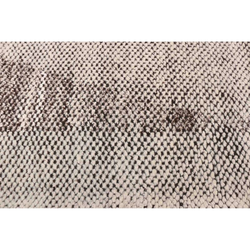 ECARPETGALLERY Hand-knotted Tangier Light Grey Wool Rug - 5'3 x 7'9