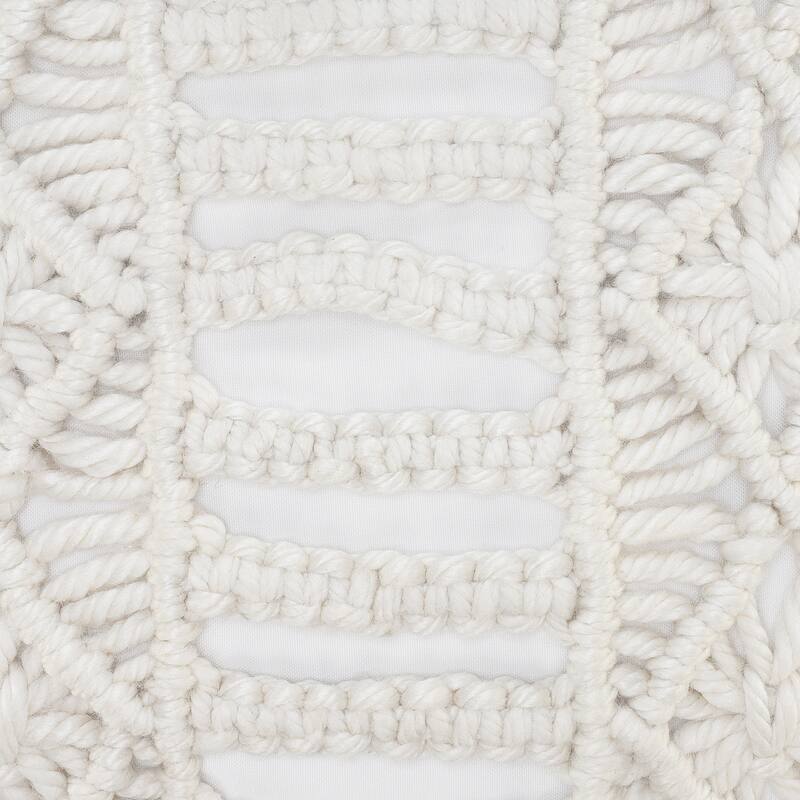 Sevita Hand Made Macrame Indoor Outdoor Throw Pillow