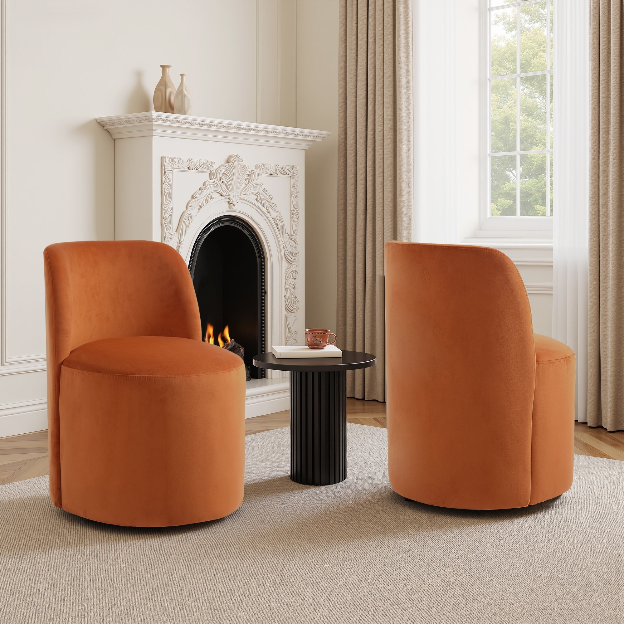 Modern Barrel Dining Chair for Dining Room