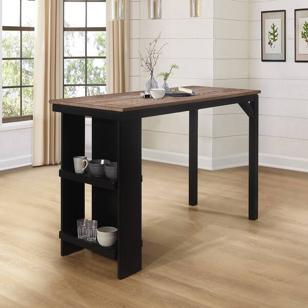 slide 1 of 9, Hillsdale Furniture Knolle Park Wood Counter Height Table- Black - 36H x 55.25W x 23.75D