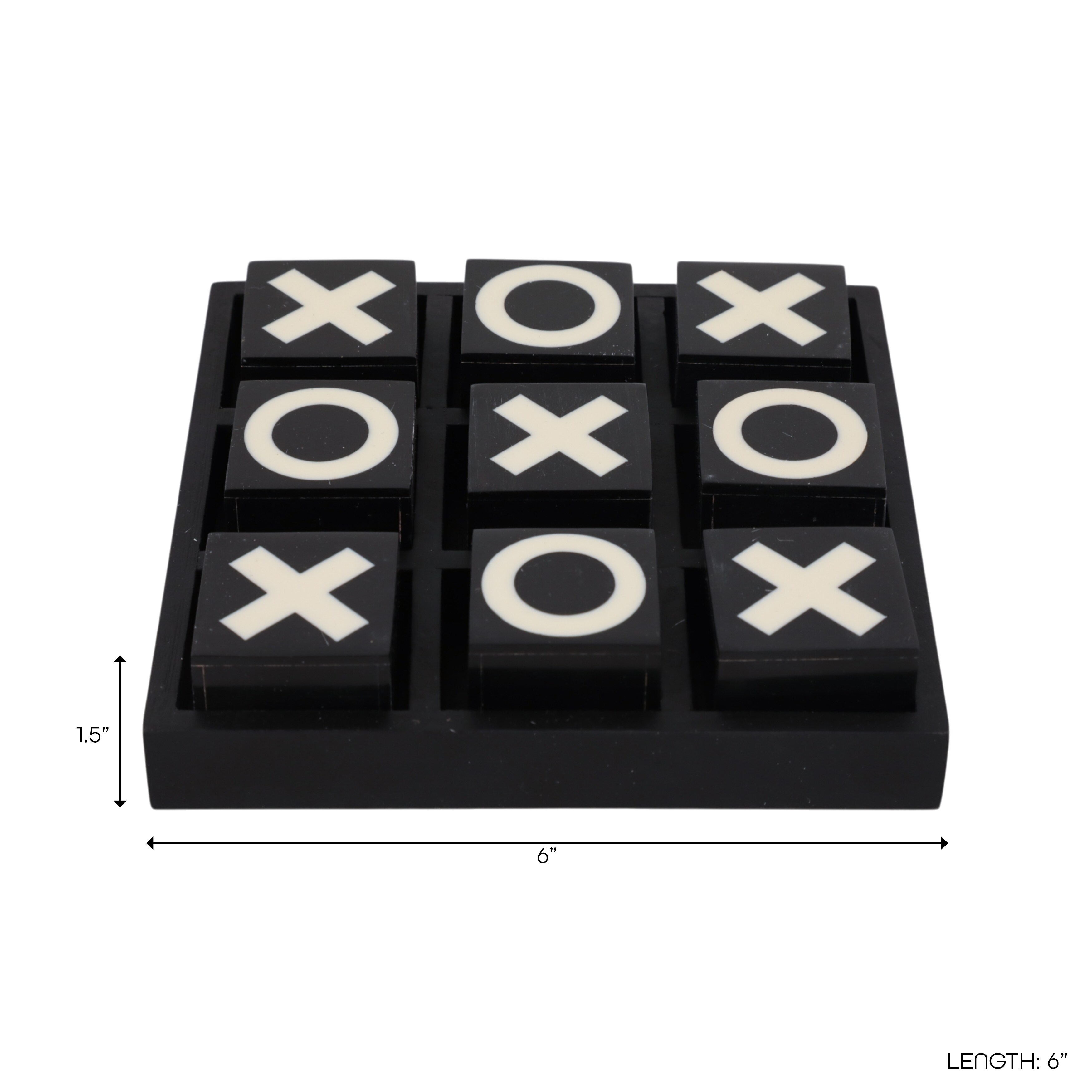 Classic Tic Tac Toe Game for Tabletop Decor - 6.0
