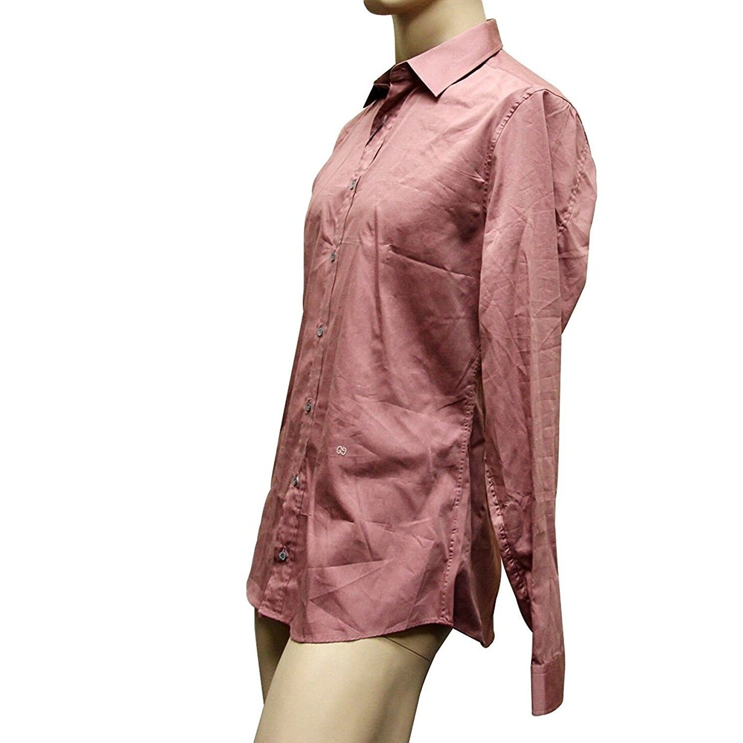 Shop Gucci Men S Pale Red Cotton Silk Slim Dress Shirt 269067 6662 42 16 5 42 16 5 Overstock 28031761