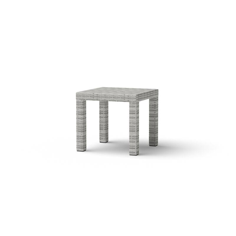 Cannes 5 Piece Aluminum Outdoor Patio Club Chair & Ottoman Set.