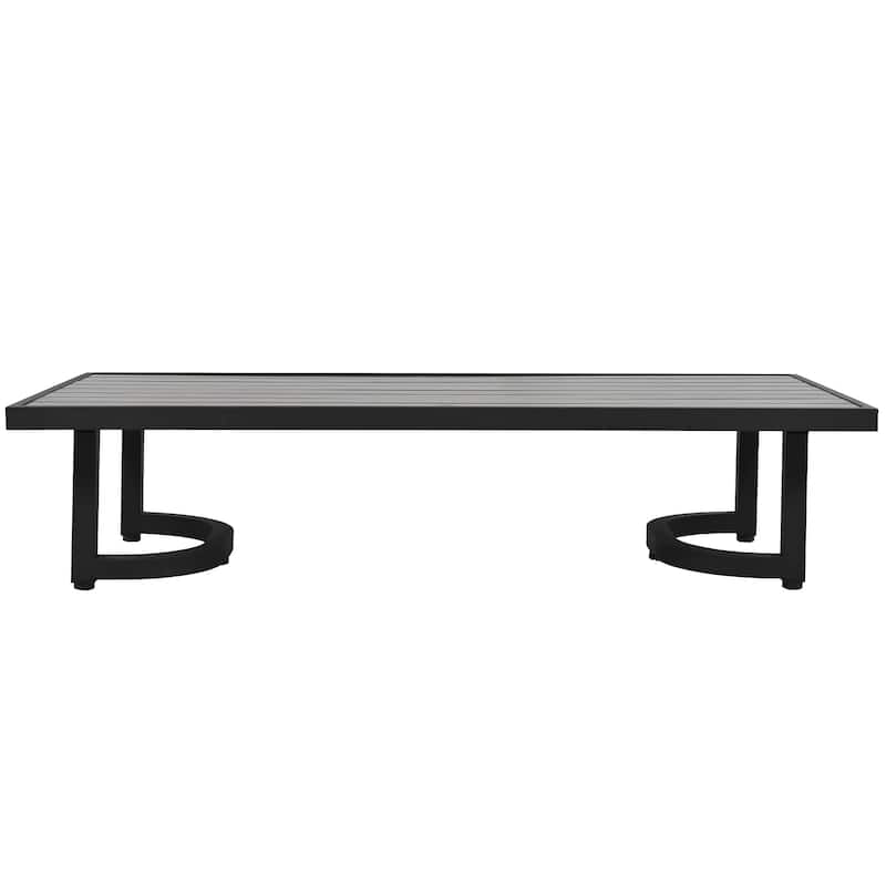38.58" MDF Coffee Table with Arc Design