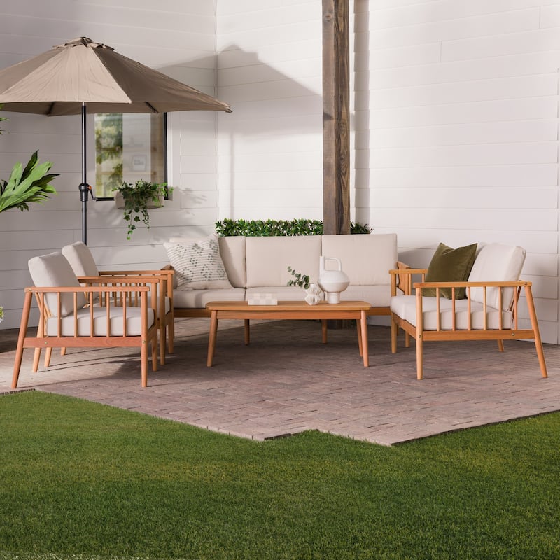 Middlebrook 5-Piece Modern Solid Wood Patio Set