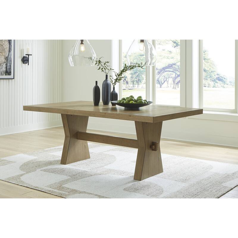 Signature Design by Ashley Galliden Light Brown Dining Table - 44" W x 78" D x 29.75" H