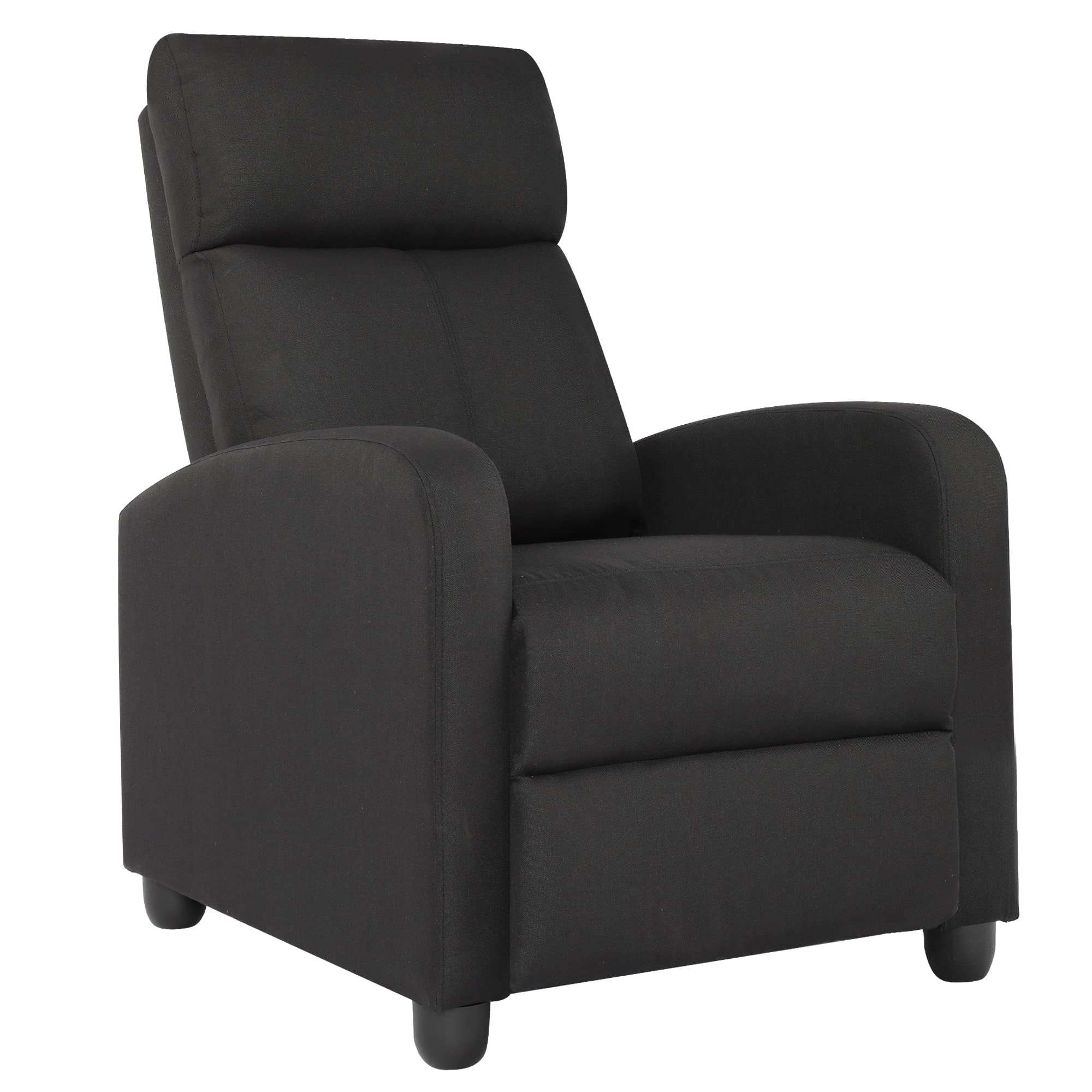 Recliner Chair Ergonomic Adjustable Single Fabric Sofa w/Thicker Seat  Cushion - Bed Bath & Beyond - 35233489