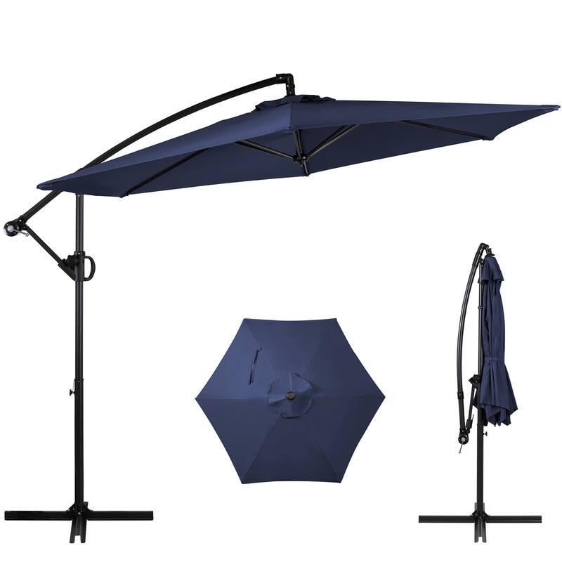 Futzca 9FT Outdoor Hanging Offset Patio Umbrella