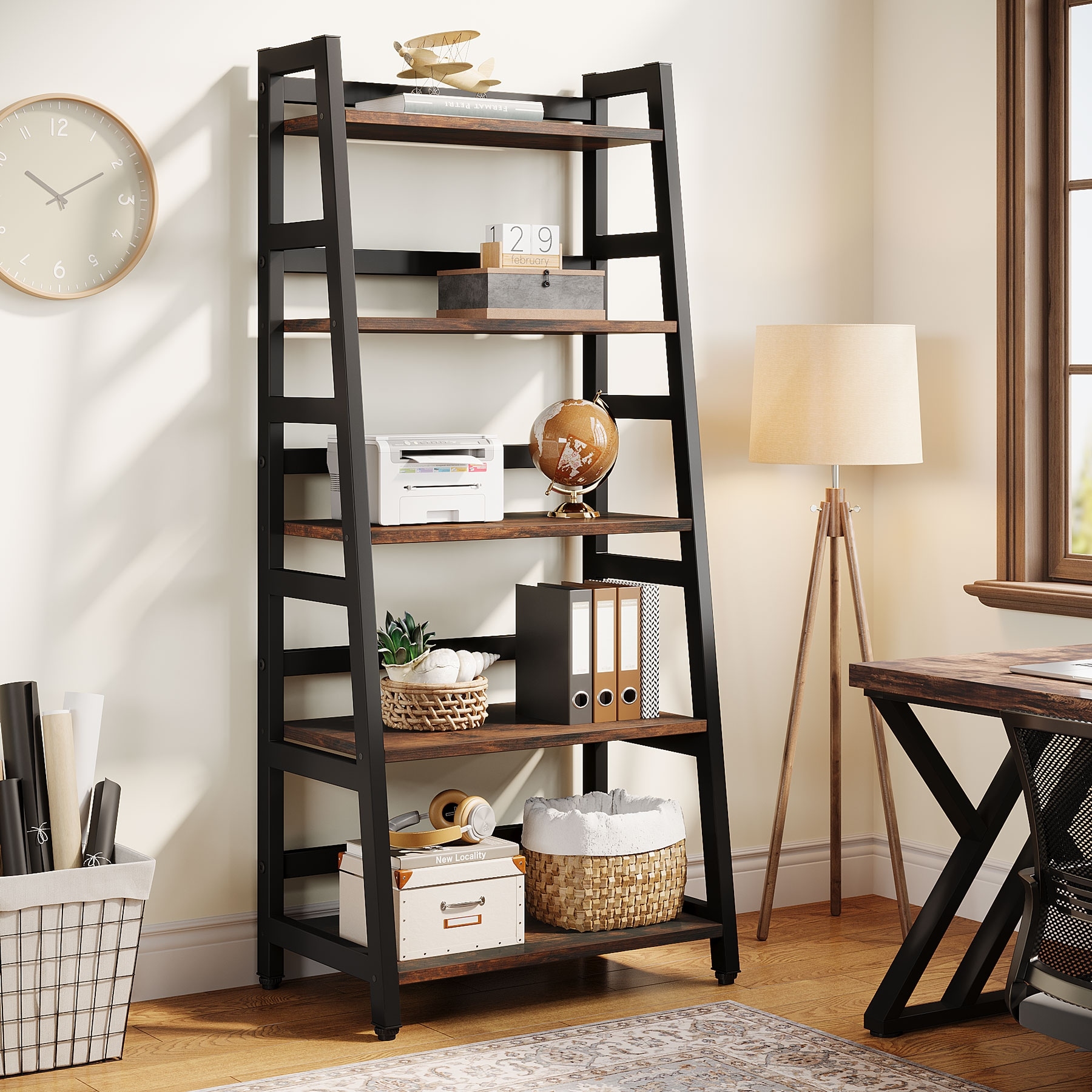 Bookshelf Bookcase Organizer for Living Room, Home Office
