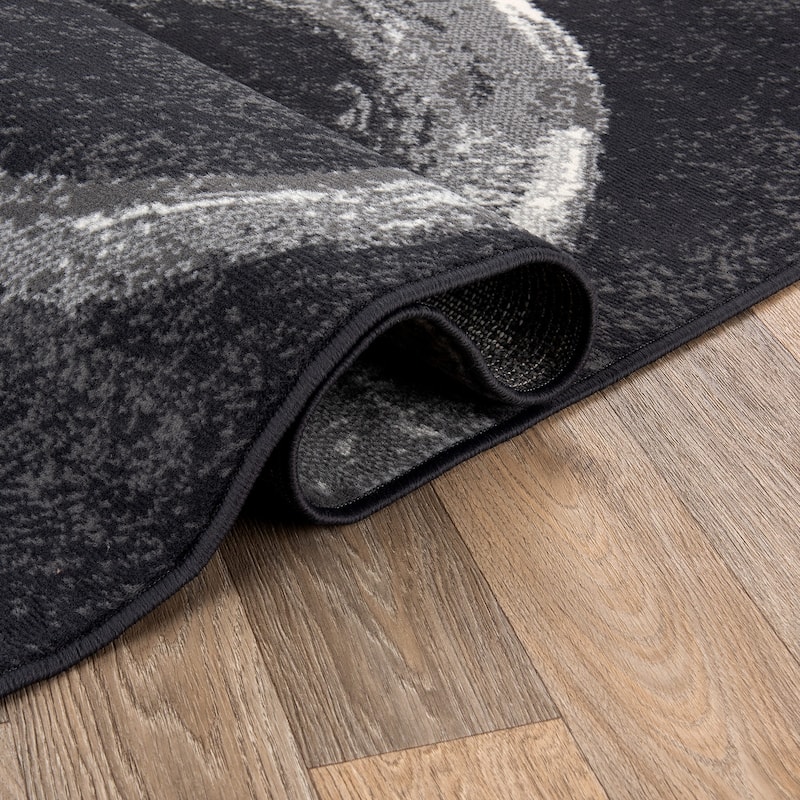World Rug Gallery Contemporary Abstract Circles Area Rug