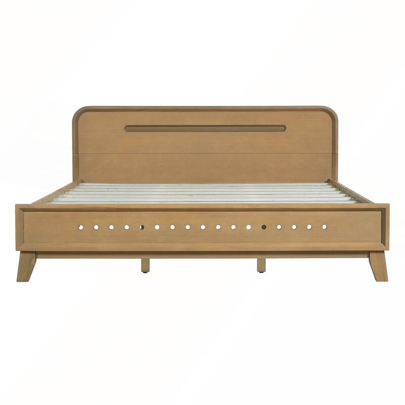 Pine Solid Wood Bed with Timeless Design Easy Assemble