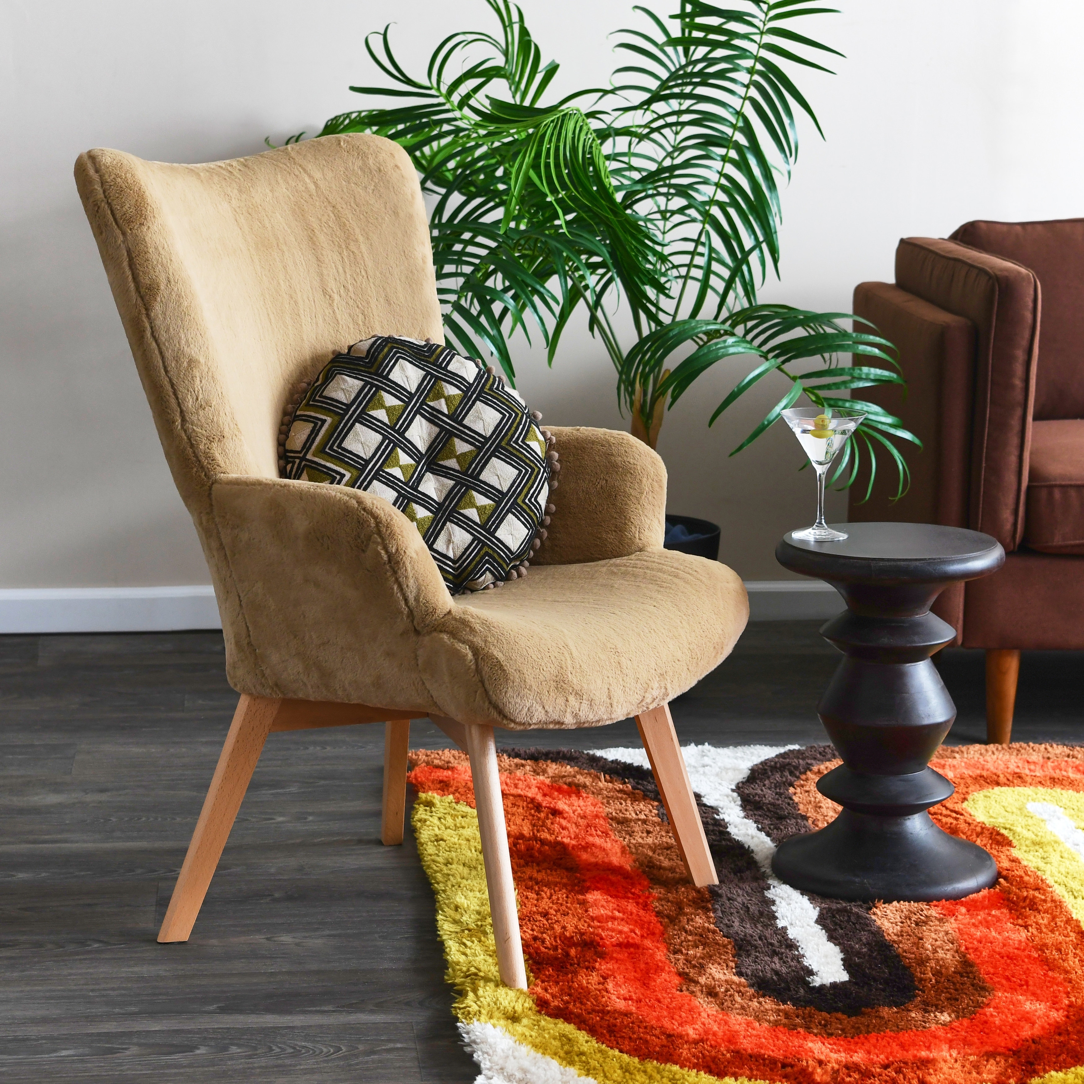 Plush best sale wingback chair