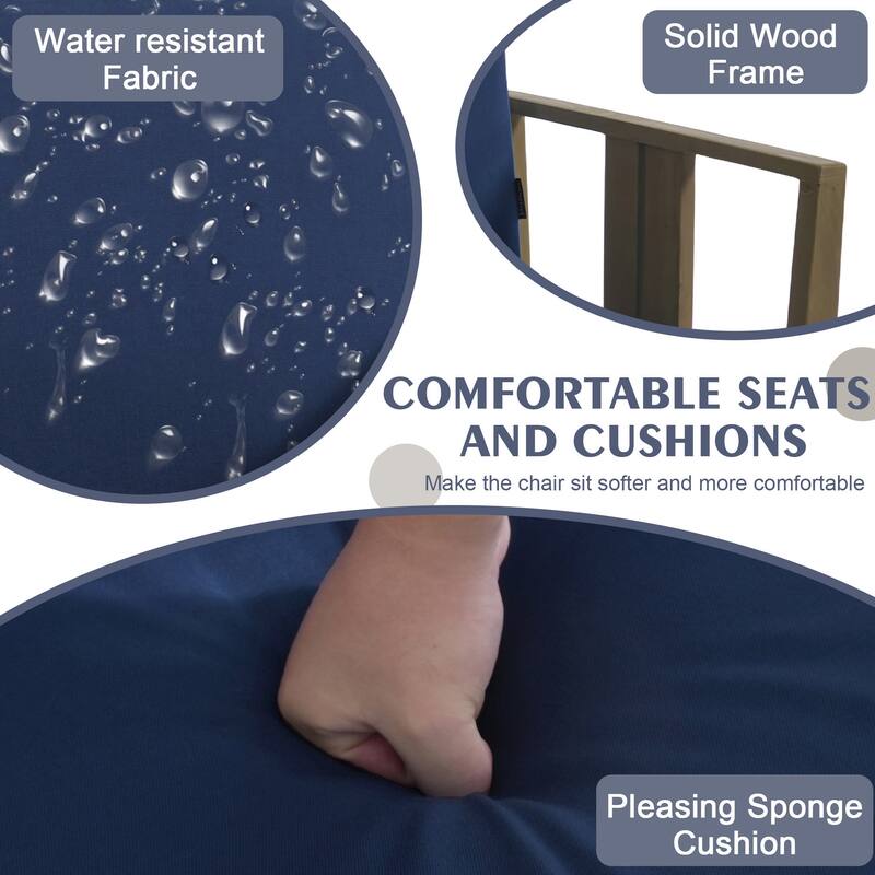 Teak Wood Weatherproof Outdoor Loveseat