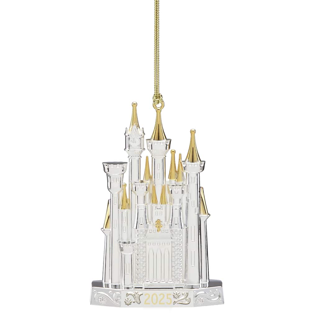 Lenox 2025 Cinderella Castle Silverplate Ornament