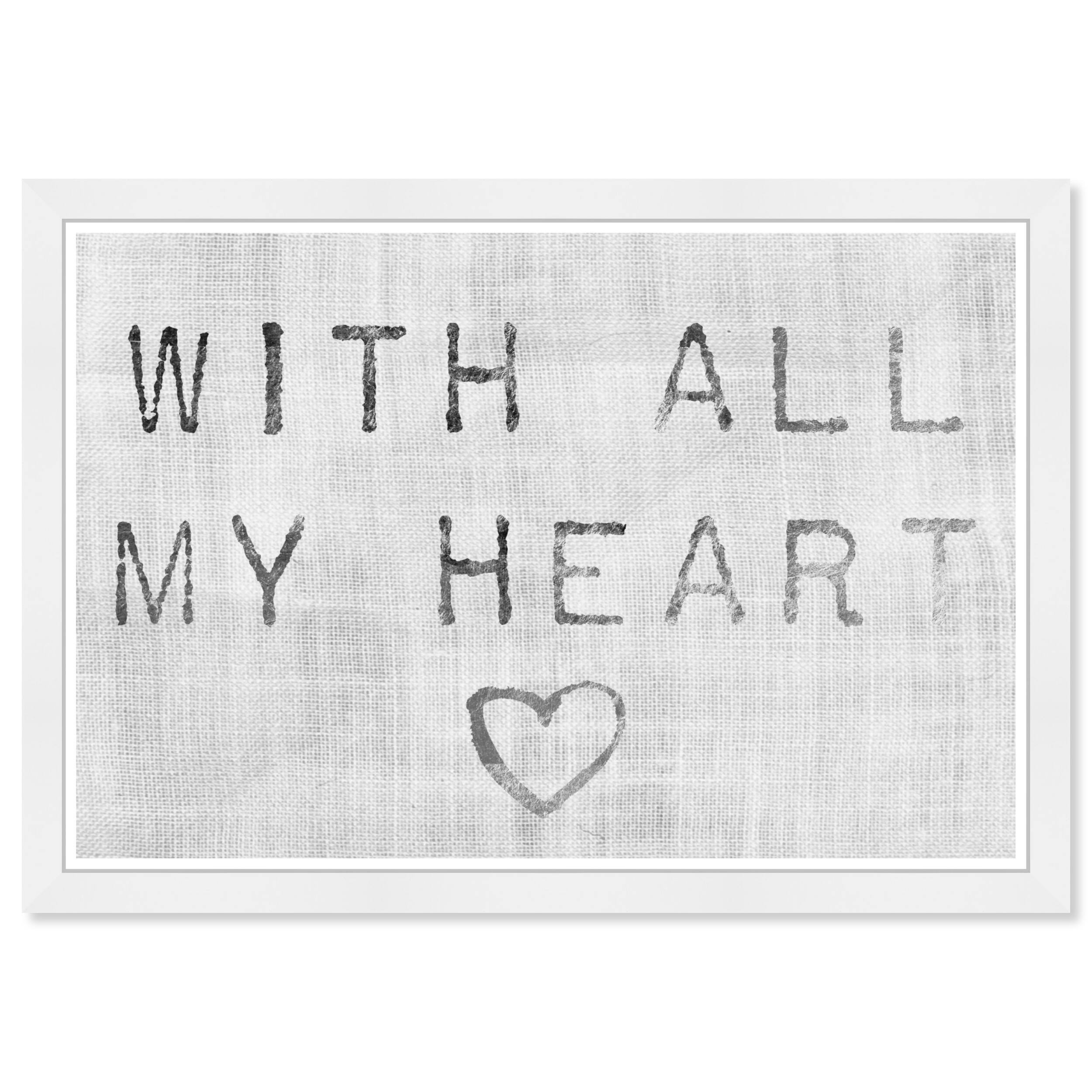 Wynwood Studio 'With all My Heart Silver' Typography and Quotes Wall