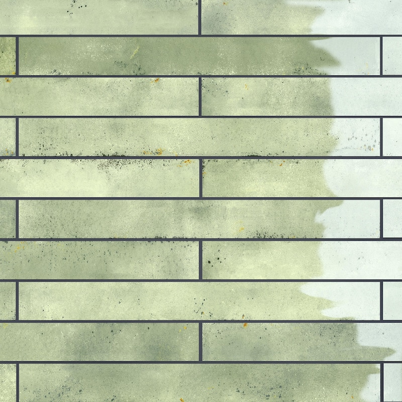 Merola Tile Scottsdale Aquamarine 1-7/8" x 17-3/4" Porcelain Floor and Wall Tile