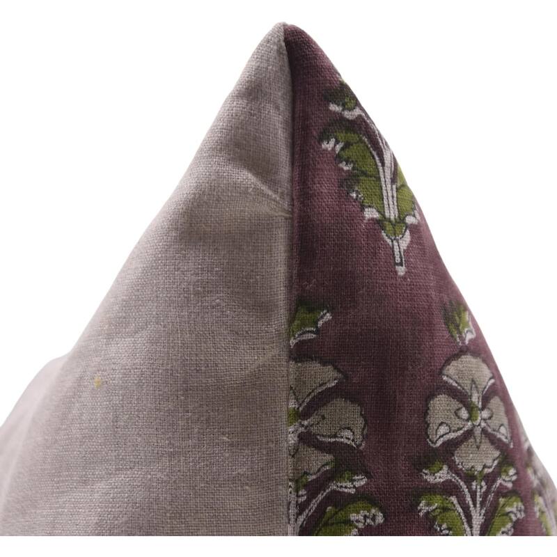 Fabdivine Linen Handmade Block print pillow Cover