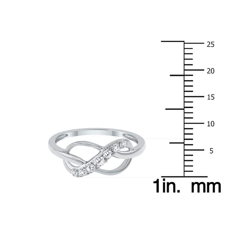 Marquee 1/5 Carat TW Diamond Infinity Ring in 10K White Gold