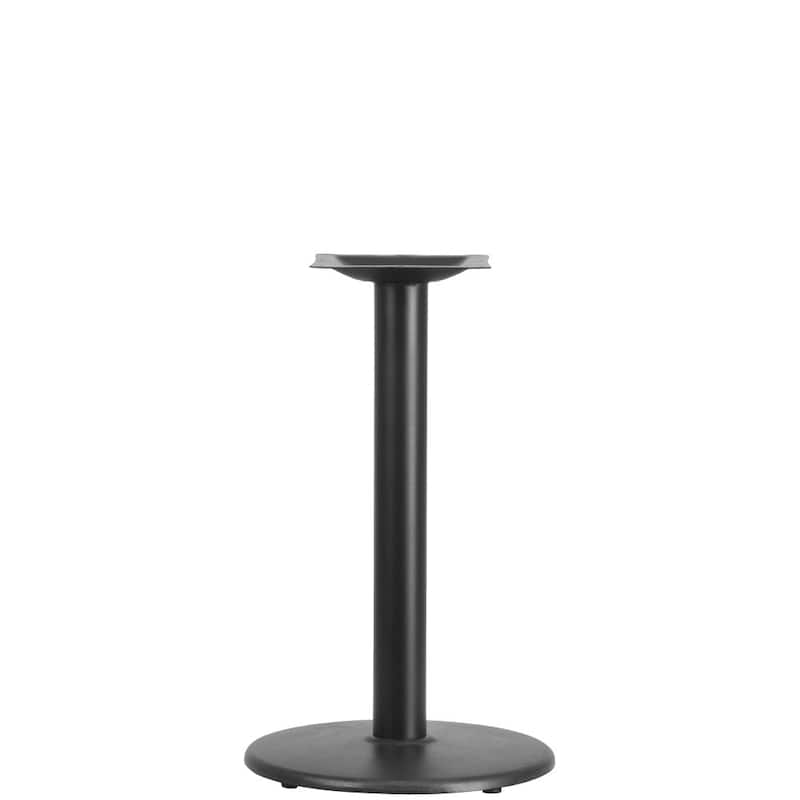 18" Round Restaurant Table Base with 3" Dia. Table Height Column - 18"D x 18"W x 28"H - Black