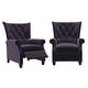preview thumbnail 1 of 4, Copper Grove Plush Pushback Recliner Chairs (Set of 2) Deep Purple