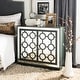 preview thumbnail 1 of 8, SAFAVIEH Kaia 2-Door Steel Teal Storage Chest